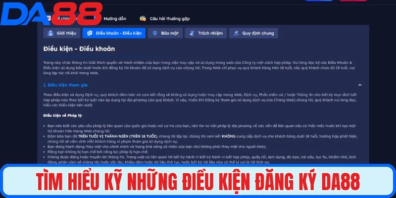 Tìm hiểu kỹ những điều kiện đăng ký