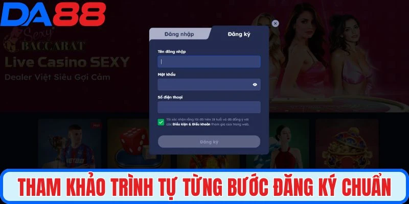 Tham khảo trình tự từng bước đăng ký chuẩn
